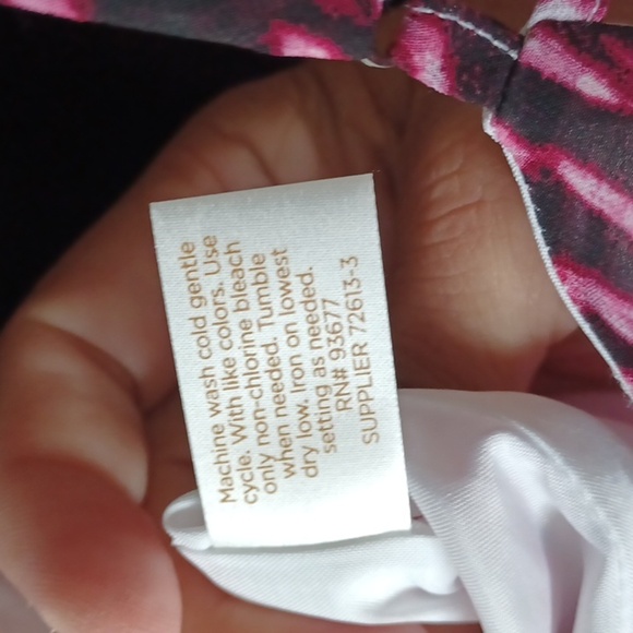 Decree Slip Dress size XL, pink & black, scoop front, v-back, lined, NWT - Picture 9 of 10